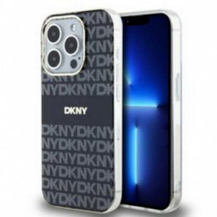 Kryt DKNY Repeat Texture Pattern Stripe na Apple iPhone 14 Pro Max MagSAFE  Čierny