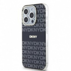 Kryt DKNY Repeat Texture Pattern Stripe na Apple iPhone 14 Pro Max MagSAFE  Čierny
