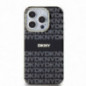 Kryt DKNY Repeat Texture Pattern Stripe na Apple iPhone 14 Pro Max MagSAFE  Čierny