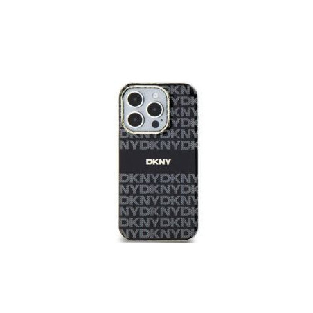 Kryt DKNY Repeat Texture Pattern Stripe na Apple iPhone 15 MagSAFE  Čierny