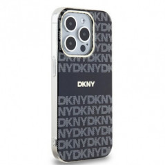 Kryt DKNY Repeat Texture Pattern Stripe na Apple iPhone 15 Pro MagSAFE  Čierny