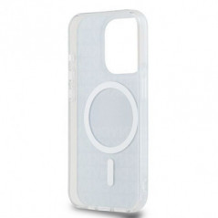 Kryt DKNY Repeat Texture Pattern Stripe na Apple iPhone 15 Pro MagSAFE  Čierny
