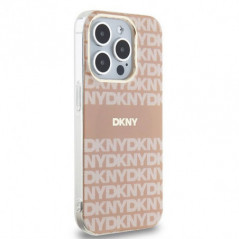Kryt DKNY Repeat Texture Pattern Stripe na Apple iPhone 13 Pro MagSAFE  Ružový