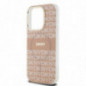 Kryt DKNY Repeat Texture Pattern Stripe na Apple iPhone 13 Pro MagSAFE  Ružový