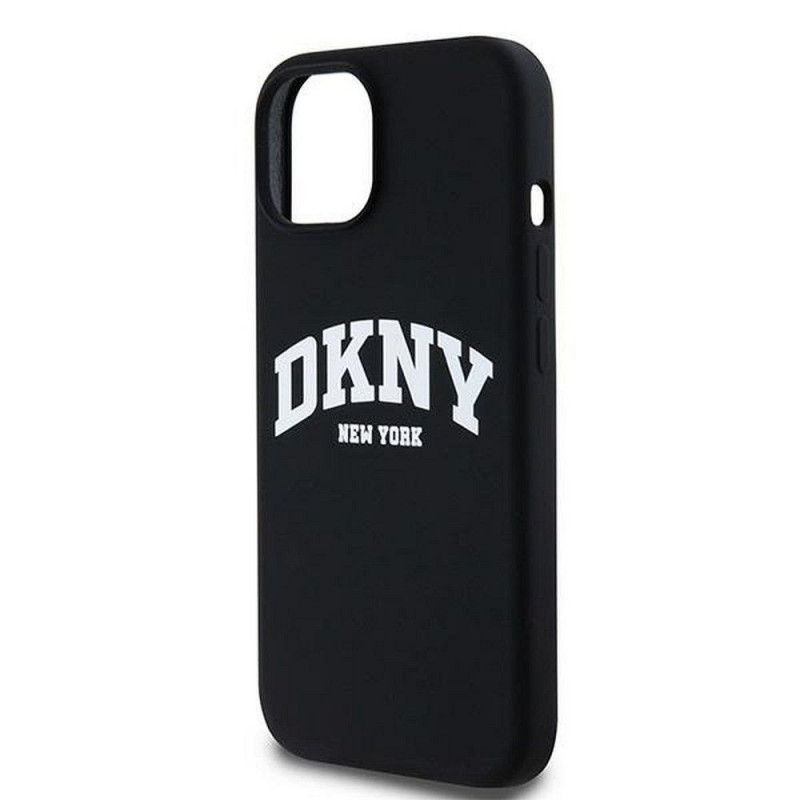 Kryt DKNY Silicone White Arch Logo na Apple iPhone 12 Pro MagSAFE  Čierny