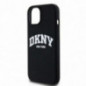 Kryt DKNY Silicone White Arch Logo na Apple iPhone 12 MagSAFE  Čierny