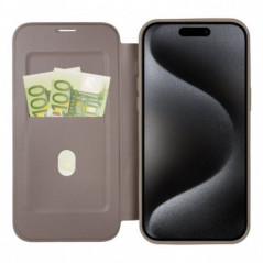 Peňaženkové puzdro Smart Mag Book na Apple iPhone 16 Pro Max Elegant  MagSAFE  Titanový