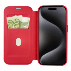 Peňaženkové puzdro Smart Mag Book na Apple iPhone 16 Pro Max Elegant  MagSAFE  Červený