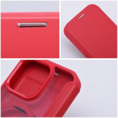 Peňaženkové puzdro Smart Mag Book na Apple iPhone 16 Pro Max Elegant  MagSAFE  Červený