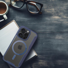 Peňaženkové puzdro Smart Mag Book na Apple iPhone 16 Pro Elegant  MagSAFE  Modrý