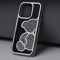 Kryt Teddy bear na Apple iPhone 14 Pro Strieborný