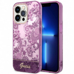 Kryt Guess IML Electro Cam TDJ na Apple iPhone 14 Pro Svetlo cyklámenový