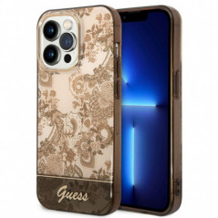 Kryt Guess IML Electro Cam TDJ na Apple iPhone 14 Pro Okrový