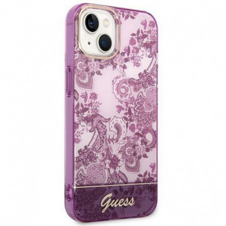 Kryt Guess IML Electro Cam TDJ na Apple iPhone 14 Svetlo cyklámenový