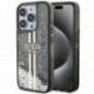 Kryt Guess Liquid Glitter Gold Stripes na Apple iPhone 15 Pro Max Čierny