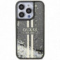 Kryt Guess Liquid Glitter Gold Stripes na Apple iPhone 15 Pro Max Čierny