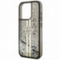 Kryt Guess Liquid Glitter Gold Stripes na Apple iPhone 15 Pro Max Čierny