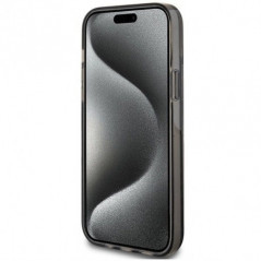Kryt Guess Liquid Glitter Gold Stripes na Apple iPhone 15 Čierny