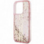 Kryt Guess Liquid Glitter Gold Stripes na Apple iPhone 15 Pro Max Ružový