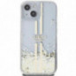 Kryt Guess Liquid Glitter Gold Stripes na Apple iPhone 15 Plus Transparentný