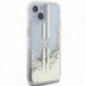 Kryt Guess Liquid Glitter Gold Stripes na Apple iPhone 15 Plus Transparentný