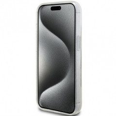 Kryt Guess Liquid Glitter Gold Stripes na Apple iPhone 15 Plus Transparentný