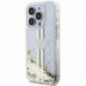 Kryt Guess Liquid Glitter Gold Stripes na Apple iPhone 15 Pro Transparentný