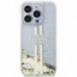 Kryt Guess Liquid Glitter Gold Stripes na Apple iPhone 15 Pro Transparentný