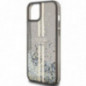 Kryt Guess Liquid Glitter Gold Stripes na Apple iPhone 15 Plus Čierny