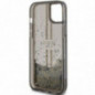 Kryt Guess Liquid Glitter Gold Stripes na Apple iPhone 15 Plus Čierny