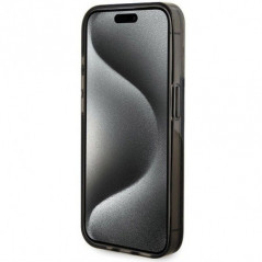 Kryt Guess Liquid Glitter Gold Stripes na Apple iPhone 15 Pro Čierny