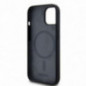 Kryt DKNY Silicone White Arch Logo na Apple iPhone 14 MagSAFE  Čierny