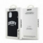 Kryt DKNY Silicone White Arch Logo na Apple iPhone 14 MagSAFE  Čierny
