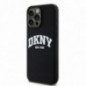 Kryt DKNY Silicone White Arch Logo na Apple iPhone 14 Pro Max MagSAFE  Čierny