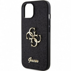 Kryt Guess Fixed Glitter Big 4G na Apple iPhone 15 Plus Čierny