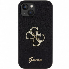Kryt Guess Fixed Glitter Big 4G na Apple iPhone 15 Plus Čierny