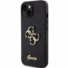 Kryt Guess Fixed Glitter Big 4G na Apple iPhone 15 Plus Čierny