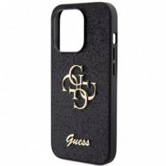 Kryt Guess Fixed Glitter Big 4G na Apple iPhone 15 Pro Čierny