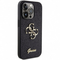 Kryt Guess Fixed Glitter Big 4G na Apple iPhone 15 Pro Čierny