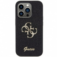 Kryt Guess Fixed Glitter Big 4G na Apple iPhone 15 Pro Čierny