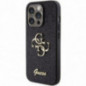 Kryt Guess Fixed Glitter Big 4G na Apple iPhone 15 Pro Čierny