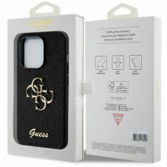 Kryt Guess Fixed Glitter Big 4G na Apple iPhone 15 Pro Čierny