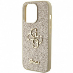Kryt Guess Fixed Glitter Big 4G na Apple iPhone 15 Pro Max Zlatý