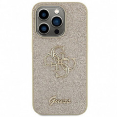 Kryt Guess Fixed Glitter Big 4G na Apple iPhone 15 Pro Max Zlatý
