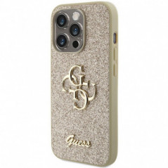 Kryt Guess Fixed Glitter Big 4G na Apple iPhone 15 Pro Max Zlatý