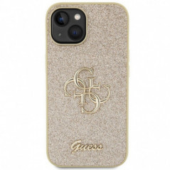 Kryt Guess Fixed Glitter Big 4G na Apple iPhone 15 Plus Zlatý