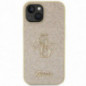 Kryt Guess Fixed Glitter Big 4G na Apple iPhone 15 Plus Zlatý