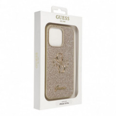 Kryt Guess Fixed Glitter Big 4G na Apple iPhone 13 Pro Zlatý