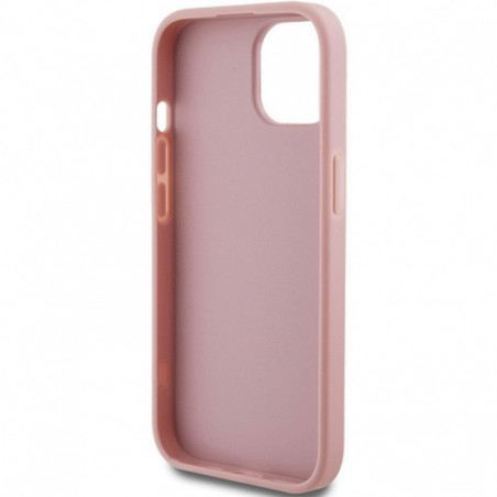 Kryt Guess Fixed Glitter Big 4G na Apple iPhone 15 Ružový