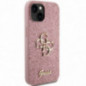 Kryt Guess Fixed Glitter Big 4G na Apple iPhone 15 Ružový